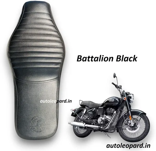 AUTOLEOPARD_Royal_Enfield_Bullet_BATTALION_BLACK_350_PREMIUM_QUALITY_RUBBER_FOAM_SOFT_TOUCH_Single_Bike_Seat_Cover_For_Royal_Enfield_Bullet