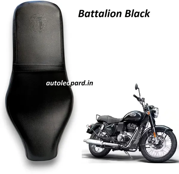 AUTOLEOPARD_NEW_BULLET_350_BATTALION_PLAIN_BLACK_SOFT_TOUCH_PREMIUM_QUALITY_Single_Bike_Seat_Cover_For_Royal_Enfield_Bullet
