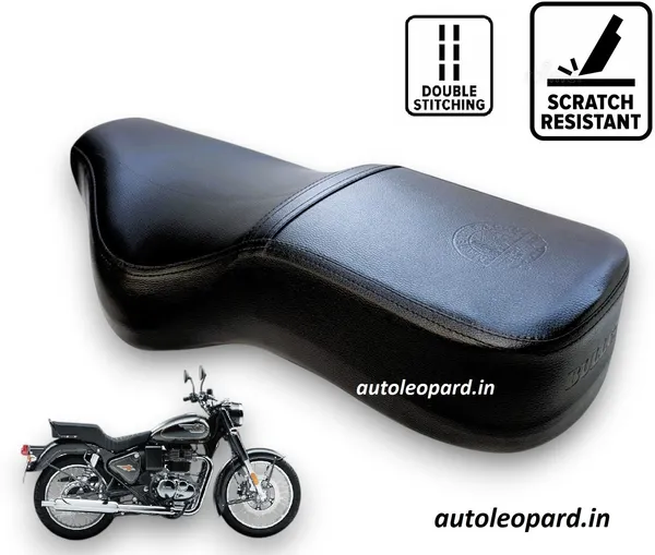 AUTOLEOPARD_NEW_BULLET_350_BATTALION_PLAIN_BLACK_SOFT_TOUCH_PREMIUM_QUALITY_Single_Bike_Seat_Cover_For_Royal_Enfield_Bullet