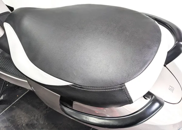 White_Leather_Premium_&_Elegant_Bike_Seat_Cover