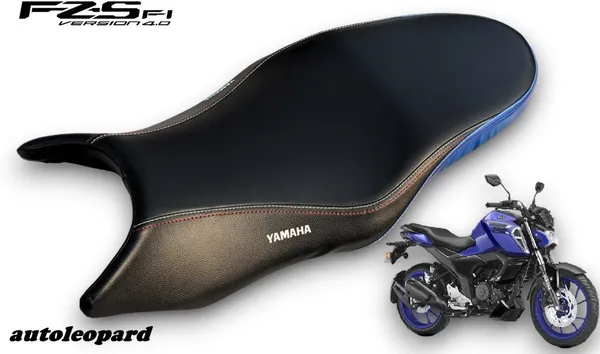 AUTOLEOPARD_FZ-S_VERSION_4.0_BLUE_DESIGN_BIKE_SEAT_COVER_Single_Bike_Seat_Cover_For_Yamaha_FZ-S