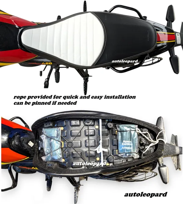 AUTOLEOPARD_GUERRILLA_450_SOFT_TOUCH_RUBBER_FOAM_Single_Bike_Seat_Cover_For_Royal_Enfield_NA