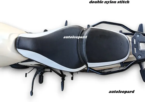 White_&_Black_Pu_Leather_Premium_&_Elegant_Bike_Seat_Cover