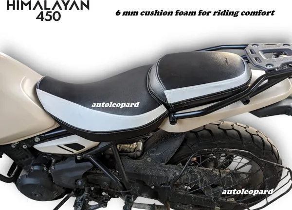 White_&_Black_Pu_Leather_Premium_&_Elegant_Bike_Seat_Cover
