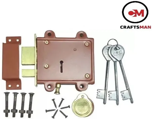 Brass_Steel_Iron_Chrome_Polished_Deadbolts_Maroon
