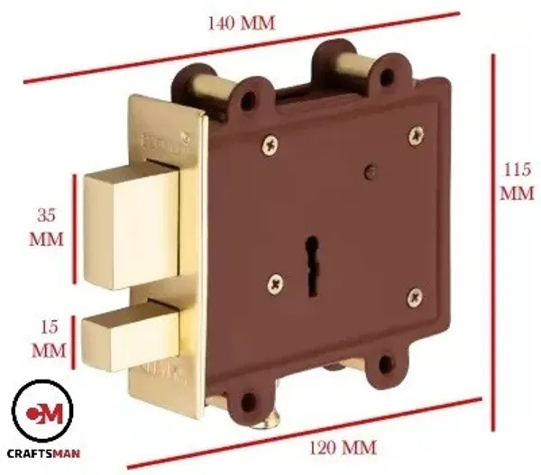 Brass_Steel_Iron_Chrome_Polished_Deadbolts_Maroon