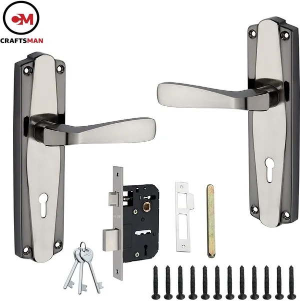 Steel_Iron_Matte_Glossy_Door_Levers_Black_Silver