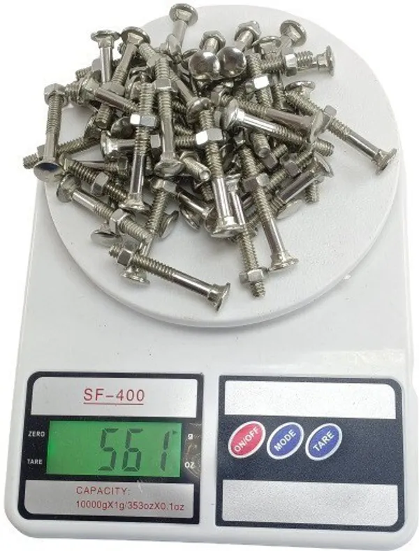 Nut__Bolt_Set_Stainless_Steel_Carriage_Bolts_2_Inche_With_Fittings_Pack_Of_50_Pc_Stainless_Steel