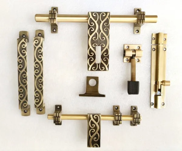 Door_Fittings_Kit_Door_Accessories_Kit_Door_Kit_Set_1_Aldrop_1_Latch_2_Handles_1_Tower_Bolt_And_1_Door_Stopper_Finish_:_Antique_Brass_Zinc_Door_Handle_Gold_Pack_Of_1