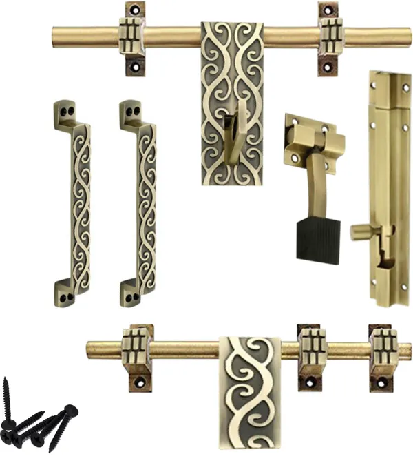 Lak_Antique_Finish_Brass_Door_Accessories_Fittings_Kit_Aldrop_Set_Standard_Golden_With_Screws_Design_6_Pack_Of_1_Brass_Door_Handle_Gold