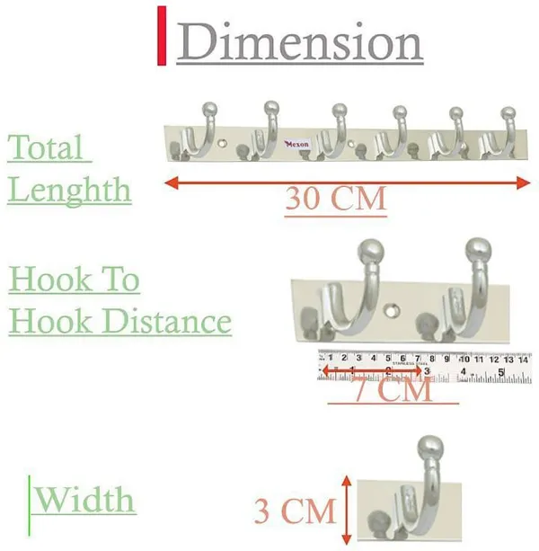 Round_U_Shape_6_Pin_Glossy_Hooks_Stainless_Steel_Bathroom_Cloth_Hooks__Hanger__Key_Holder__Door_Wall_Robe_Hooks_Rail_For_Hanging_Keys_Clothes_Towel_Hook_Rail_Eco_Friendly_Stainless_Steel_Steel_Dress_Pack_Of_6_Hangers_For__Dress_Silver