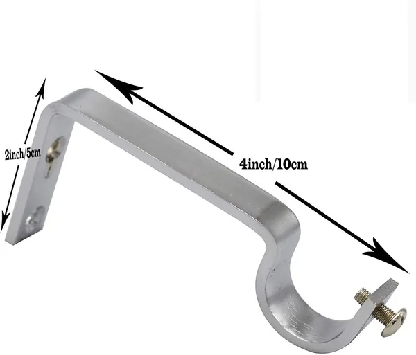 Nrt_Silver_Curtain_Hooks_Curtain_Knobs_Curtain_Rods_Rod_Rail_Bracket_Metal_Pack_Of_12