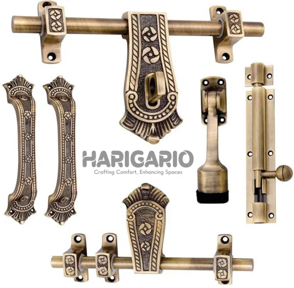 Urim_Maharaja_Style_Single_Door_Kit_Full_Fitting_Set_Zinc_Brass_Door_Handle_Gold_Pack_Of_1