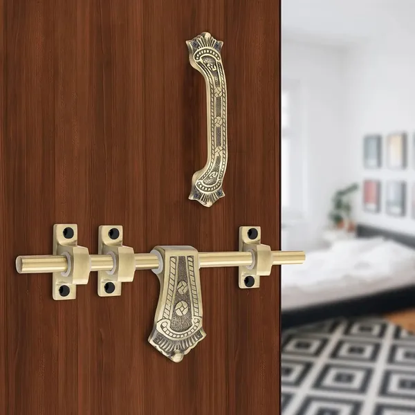 Urim_Maharaja_Style_Single_Door_Kit_Full_Fitting_Set_Zinc_Brass_Door_Handle_Gold_Pack_Of_1