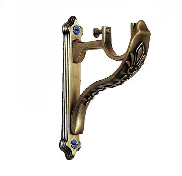 Gold_Curtain_Knobs_Curtain_Hooks_Rod_Rail_Bracket_Metal_Pack_Of_2