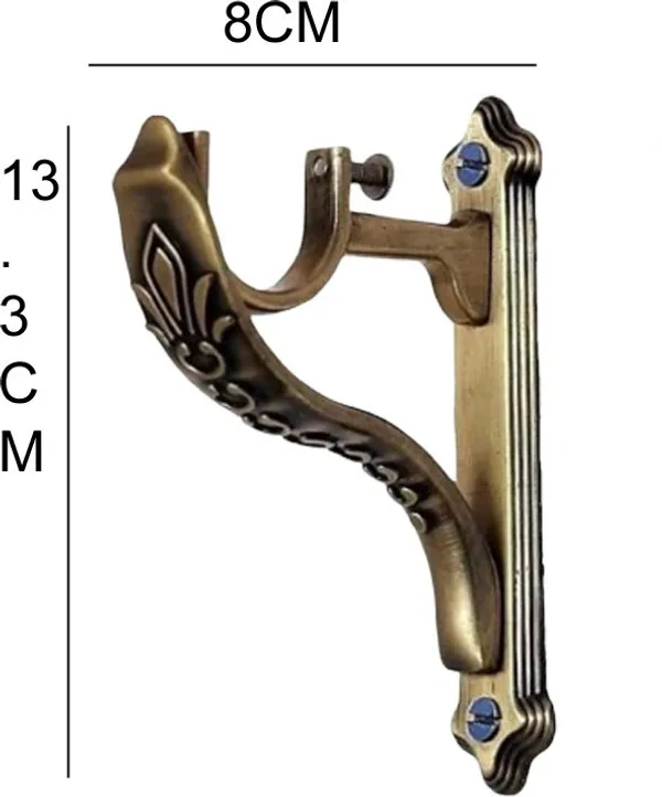 Gold_Rod_Rail_Bracket_Curtain_Knobs_Curtain_Hooks_Curtain_Rods_Metal_Pack_Of_12