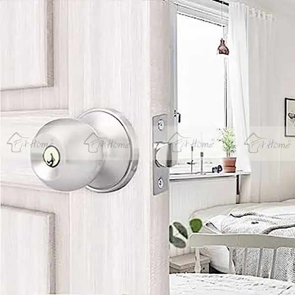 Fithome_Steel_Chrome_Deadbolts_Silver_for_secure_and_reliable_usage