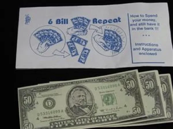 6_Bills_Repeat_Magic_Trick_/_Imitation_Dollar_Bill_Repeat_Gag