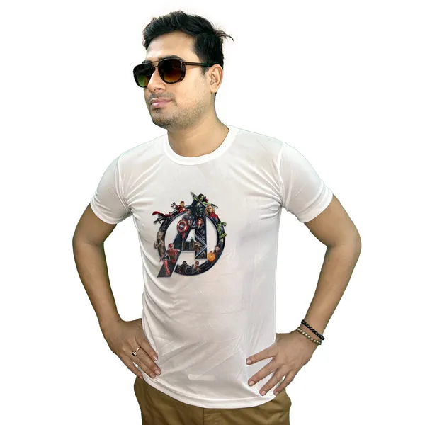 AVENGERS_LOGO_PRINTED_T_SHIRT_WHITE_ROUND_NECK__(POLYESTER)_UNISEX