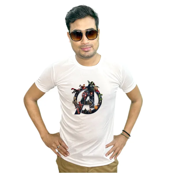 AVENGERS_LOGO_PRINTED_T_SHIRT_WHITE_ROUND_NECK__(POLYESTER)_UNISEX