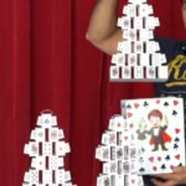 BAG_TO_CARD_CASTLES_MAGIC_TRICK_(SET_OF_3_CASTLES)_/_CARD_CASTLE_MAGIC_BAG_TRICK
