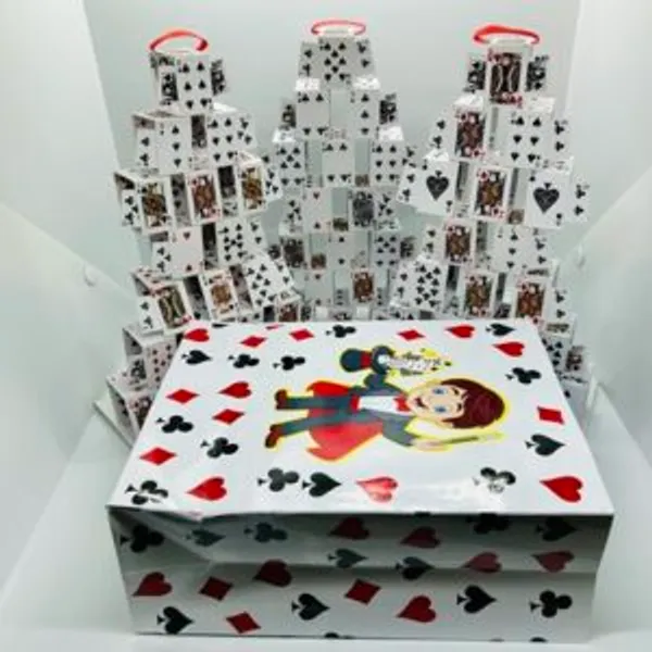BAG_TO_CARD_CASTLES_MAGIC_TRICK_(SET_OF_3_CASTLES)_/_CARD_CASTLE_MAGIC_BAG_TRICK