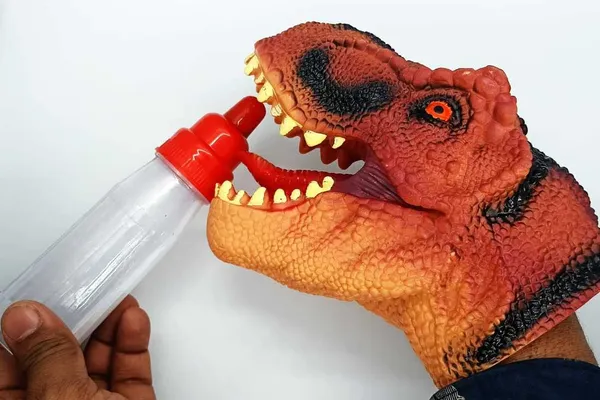 DINOSAUR_PUPPET_WITH_MAGIC_MILK_BOTTLE_TRICK_/_JURASSIC_MILKY_VENTRILOQUIST_DINOSAUR_PUPPET