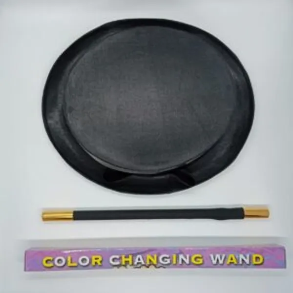FOLDING_TOP_MAGICIAN_HAT_&_COLOR_CHANGING_WAND_COMBO_/_MAGIC_HAT_&_MAGIC_STICK_SET