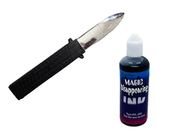 GAG_TOY_SET_/__FAKE_KNIFE_/_VANISHING_INK_PRANK_TOY_SET