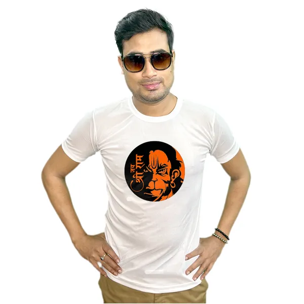 HANUMAN_JI_PRINTED_T_SHIRT_WHITE_ROUND_NECK__(POLYESTER)_UNISEX