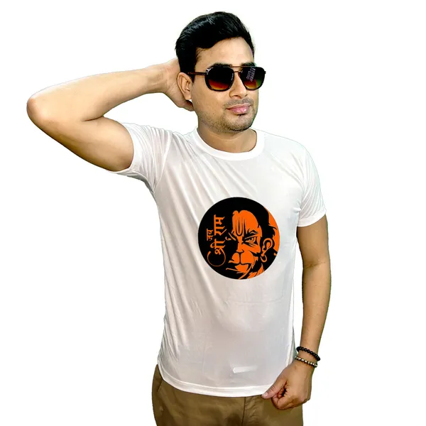 HANUMAN_JI_PRINTED_T_SHIRT_WHITE_ROUND_NECK__(POLYESTER)_UNISEX