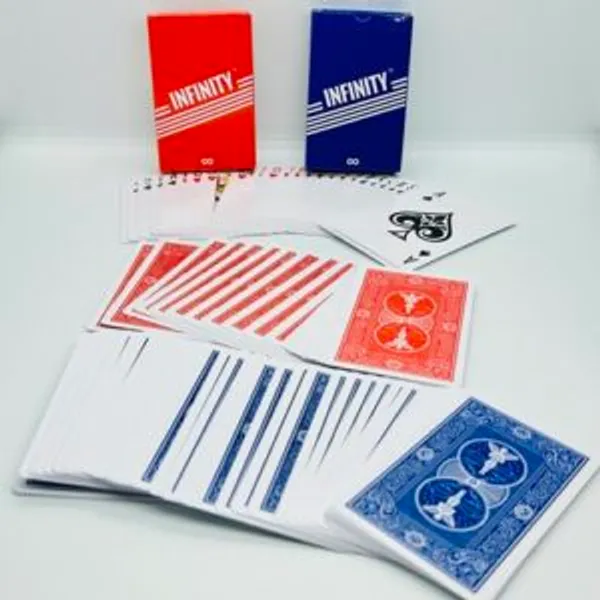 INFINITY_MARK_MAGIC_PLAYING_CARD_DECK_SET_OF_2_(RED_&_BLUE)_/_INFINITY_CHEATING_PLAYING_MARKED_CARD