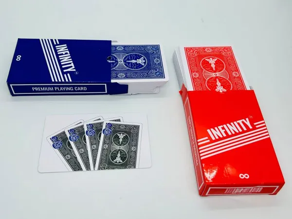 INFINITY_MARK_MAGIC_PLAYING_CARD_DECK_SET_OF_2_(RED_&_BLUE)_/_INFINITY_CHEATING_PLAYING_MARKED_CARD