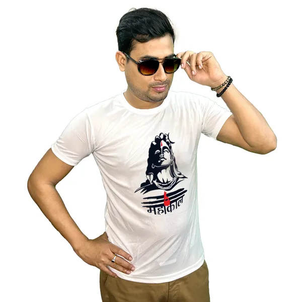 MAHAKAAL_PRINTED_T_SHIRT_WHITE_ROUND_NECK__(POLYESTER)_UNISEX