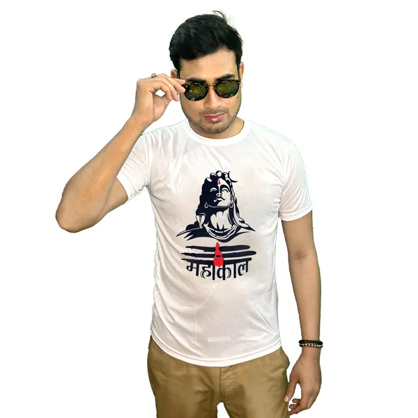 MAHAKAAL_PRINTED_T_SHIRT_WHITE_ROUND_NECK__(POLYESTER)_UNISEX