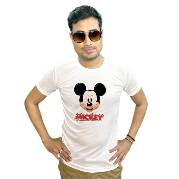 MICKY_MOUSE_2_PRINTED_T_SHIRT_WHITE_ROUND_NECK__(POLYESTER)_UNISEX