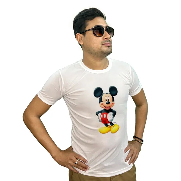 MICKY_MOUSE_PRINTED_T_SHIRT_WHITE_ROUND_NECK__(POLYESTER)_UNISEX