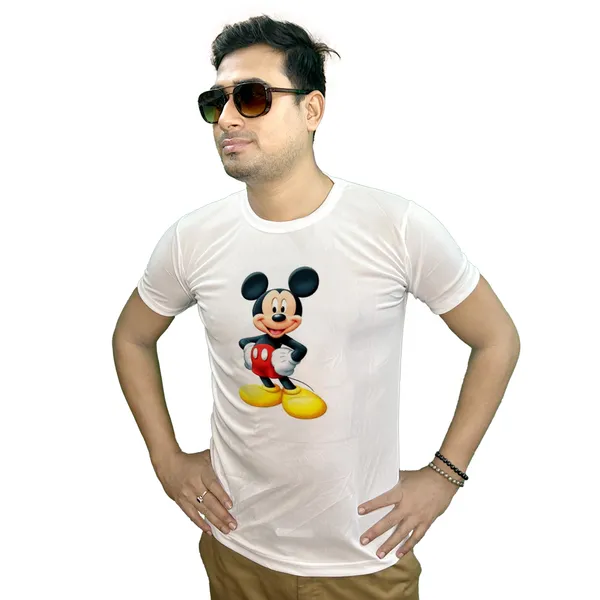 MICKY_MOUSE_PRINTED_T_SHIRT_WHITE_ROUND_NECK__(POLYESTER)_UNISEX