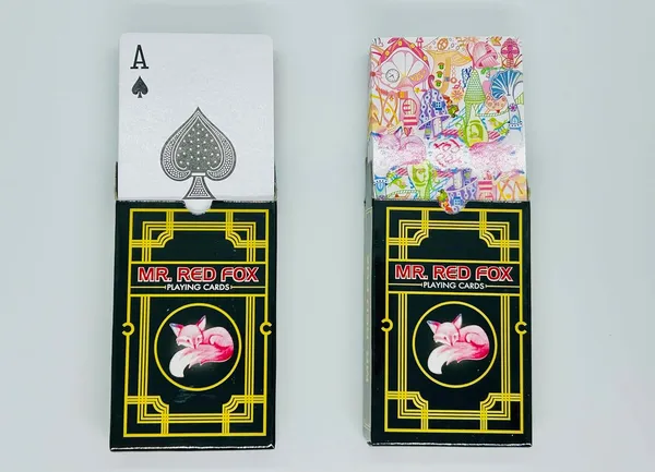 MR._RED_Fox_Marked_Magic_Card_Deck_(Set_of_2_Packs)
