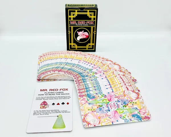 MR._RED_Fox_Marked_Magic_Card_Deck_(Set_of_2_Packs)