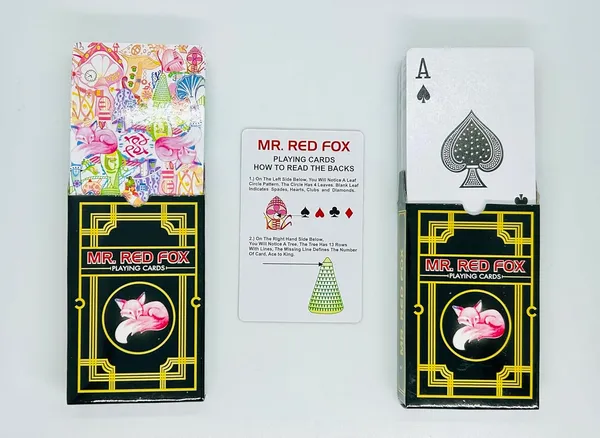 MR._RED_Fox_Marked_Magic_Card_Deck_(Set_of_2_Packs)