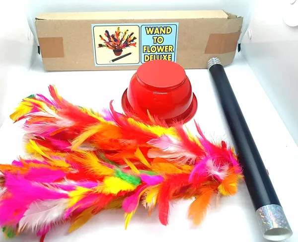Magic_Wand_to_Flower_on_Pot_Trick_(Deluxe)_/_Stick_to_Jumbo_Feather_Flower_in_Bowl