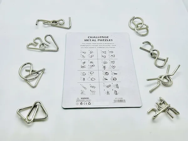 Metal_Puzzle_Kit_Part_2_(Set_of_8)_/_Brain_Teaser_Metal_Puzzles_for_Kids_&_Adults
