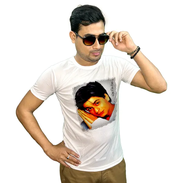 SHARUKH_KHAN_PRINTED_T_SHIRT_WHITE_ROUND_NECK__(POLYESTER)_UNISEX
