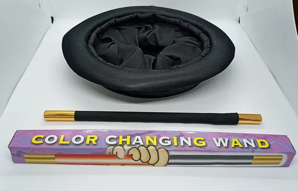 Multicolor_Magician_Hat_&_Wand_Magic_Set_Folding_Top_Hat_&_Color_Changing_Magic_Wand_Set_Collapsable_Mandrek_Production_Hat_(_Pack_Of_2)