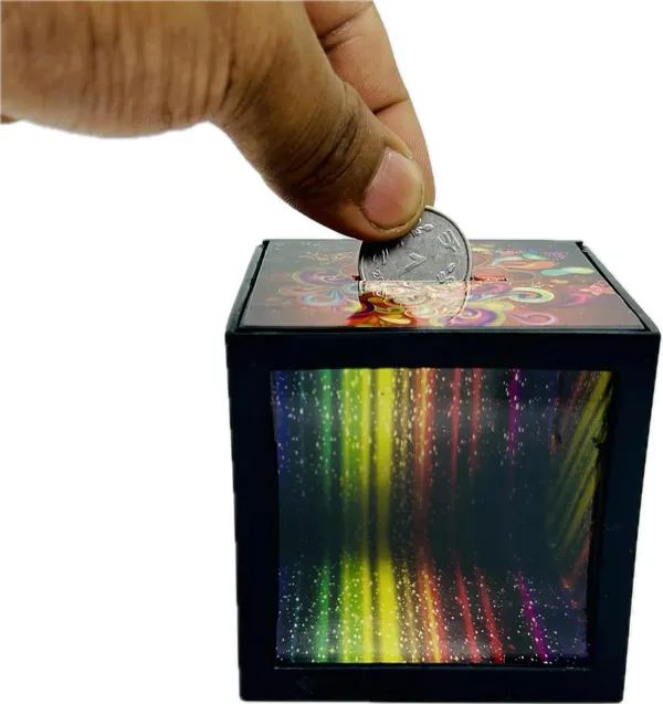 Wonder_Bank_Magic_Trick_/_Mini_Mirror_Box_Production_Magic_/_Coin_Vanishing_Box_Magic