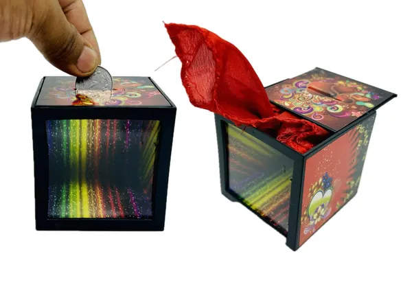 Wonder_Bank_Magic_Trick_/_Mini_Mirror_Box_Production_Magic_/_Coin_Vanishing_Box_Magic