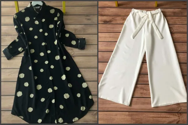 Black_Rayon_Polka_Dot_Digital_Print_Casual_Wear_Kurti_Plazzo_For_Women