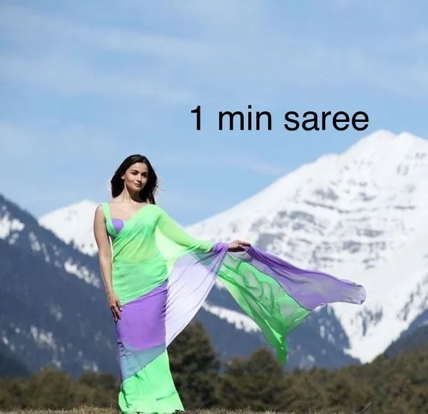 1_min_Alia_Bhatt_Soft_Georgette_Green_Violet_Shade_Saree_Ready_to_Wear