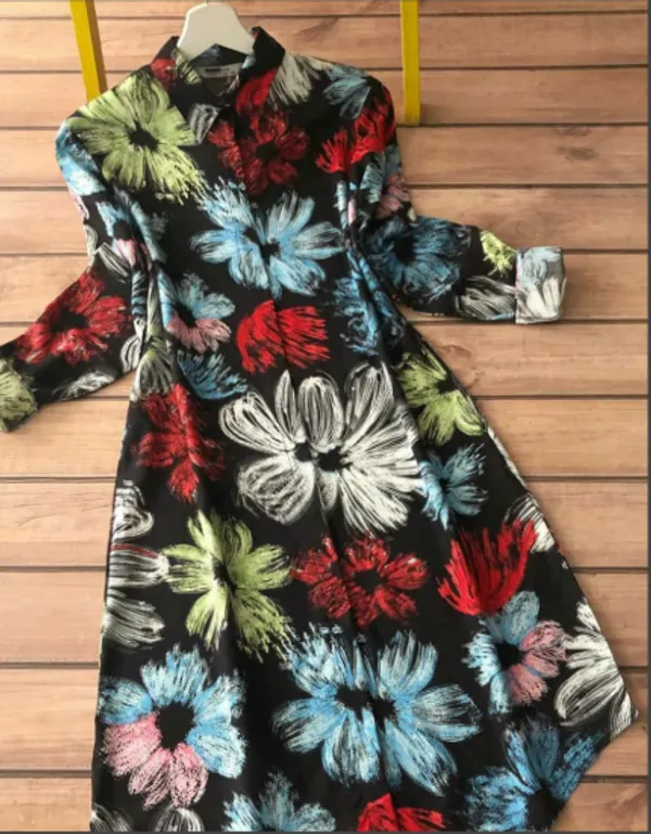 Black_Rayon_Digital_Print_Casual_Wear_Kurti_Plazzo_For_Women